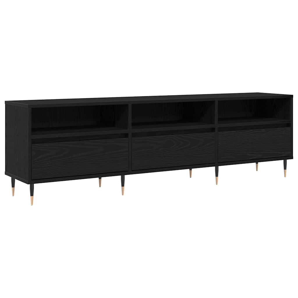 Ντουλάπι TV Μαύρη Οξυά 150 x 30 x 45 εκ Επεξεργασμένο ξύλο