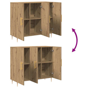 Πλαϊνό γραφείο Artisan Oak 90 x 34 x 80 εκ. Επεξεργασμένο Ξύλο