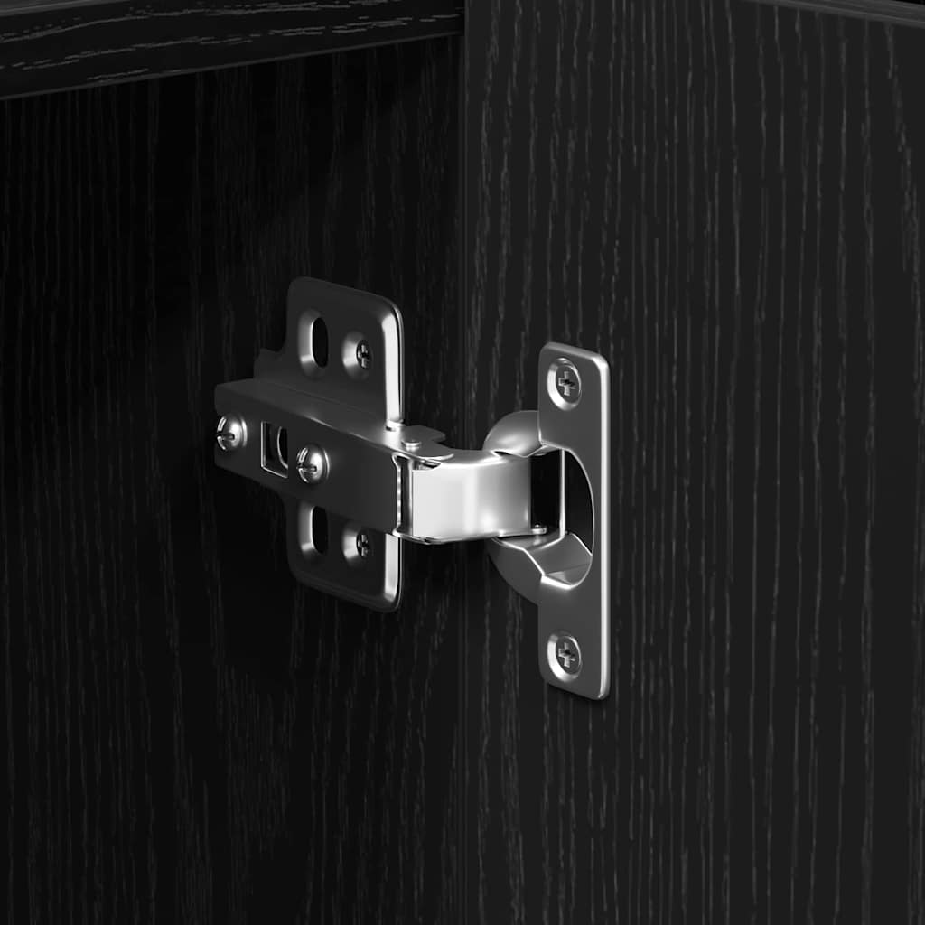 Πλαϊνό γραφείο Μαύρη Οξυά 90 x 34 x 80 εκ. Επεξεργασμένο ξύλο - Pakobazaar