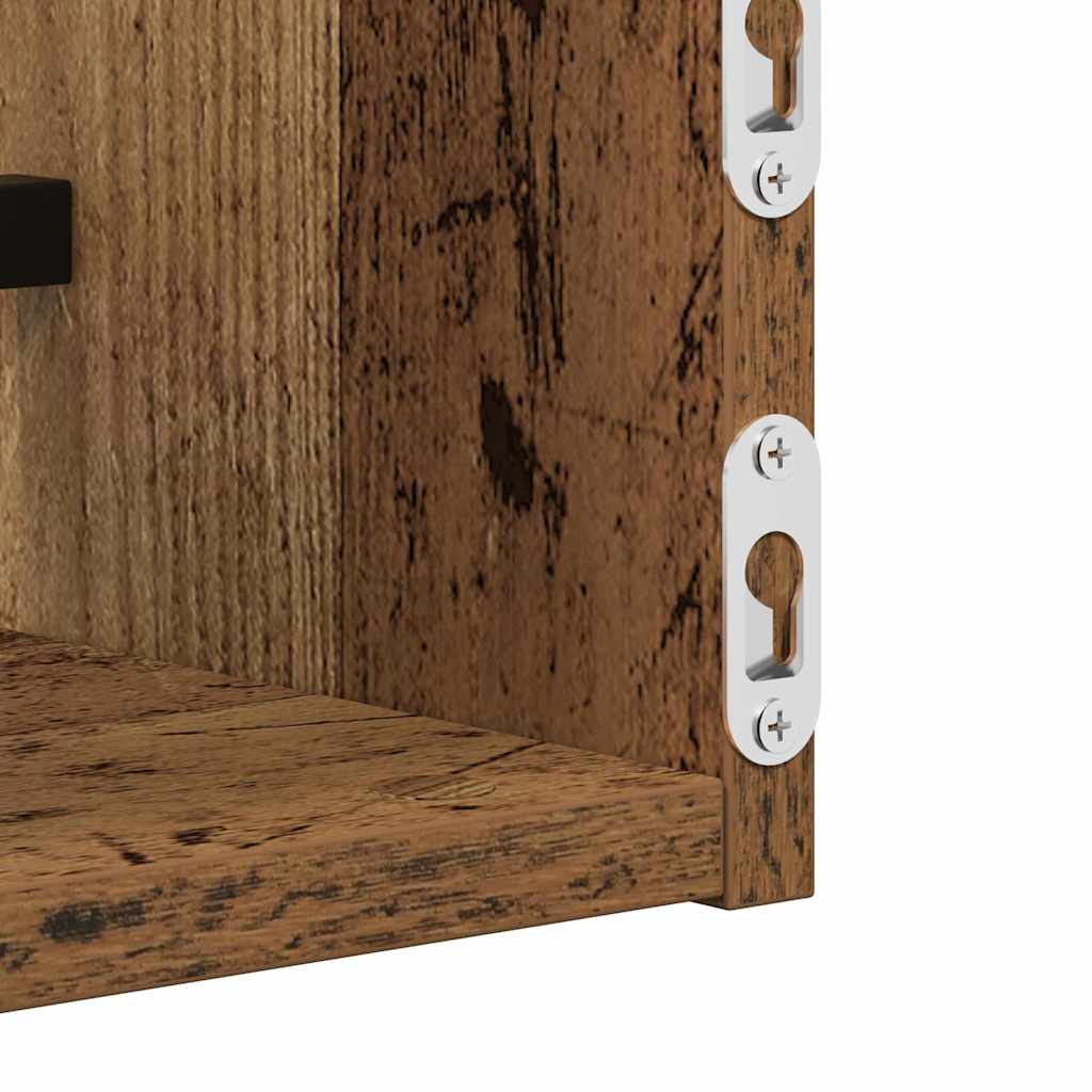 Ράφι Τοίχου Επιτοίχιο 2 pcs Παλιό ξύλο 60 x 16 x 14 cm