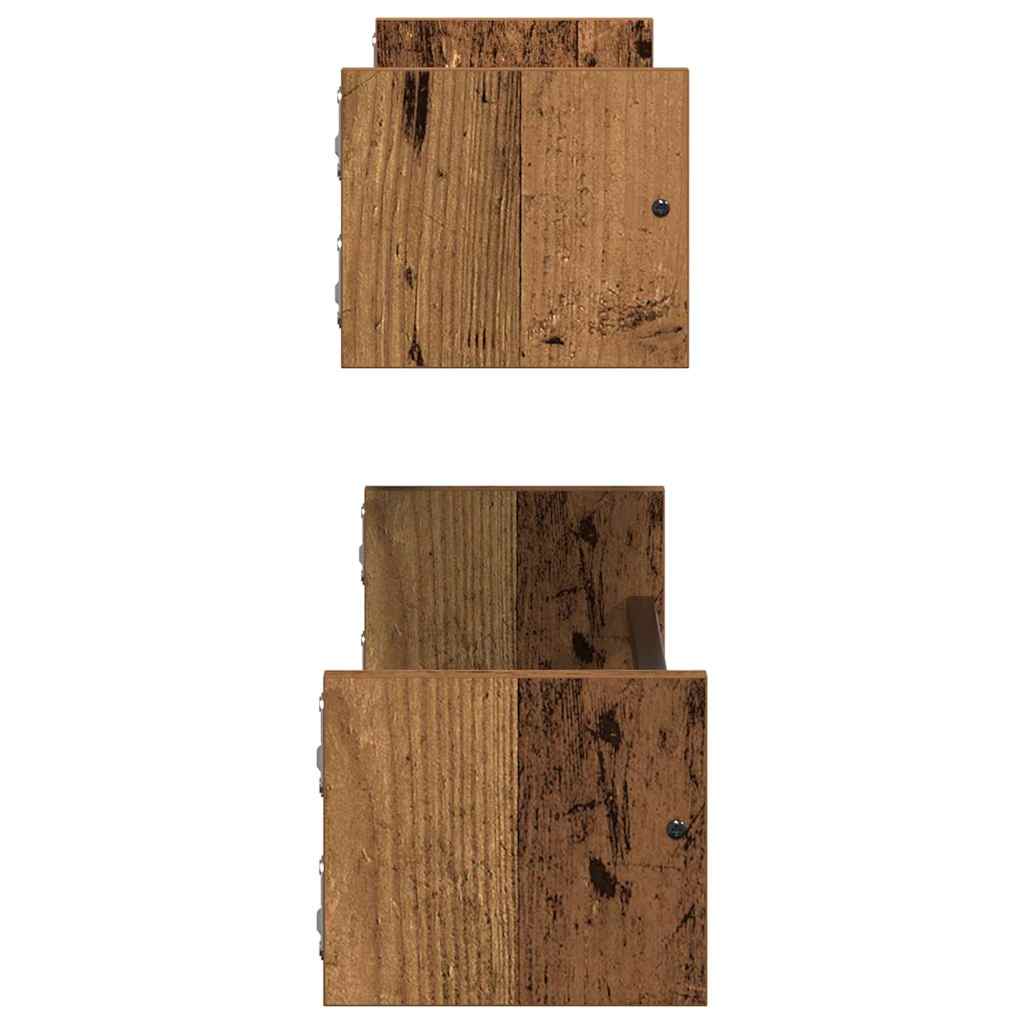 Ράφι Τοίχου Επιτοίχιο 2 pcs Παλιό ξύλο 60 x 16 x 14 cm