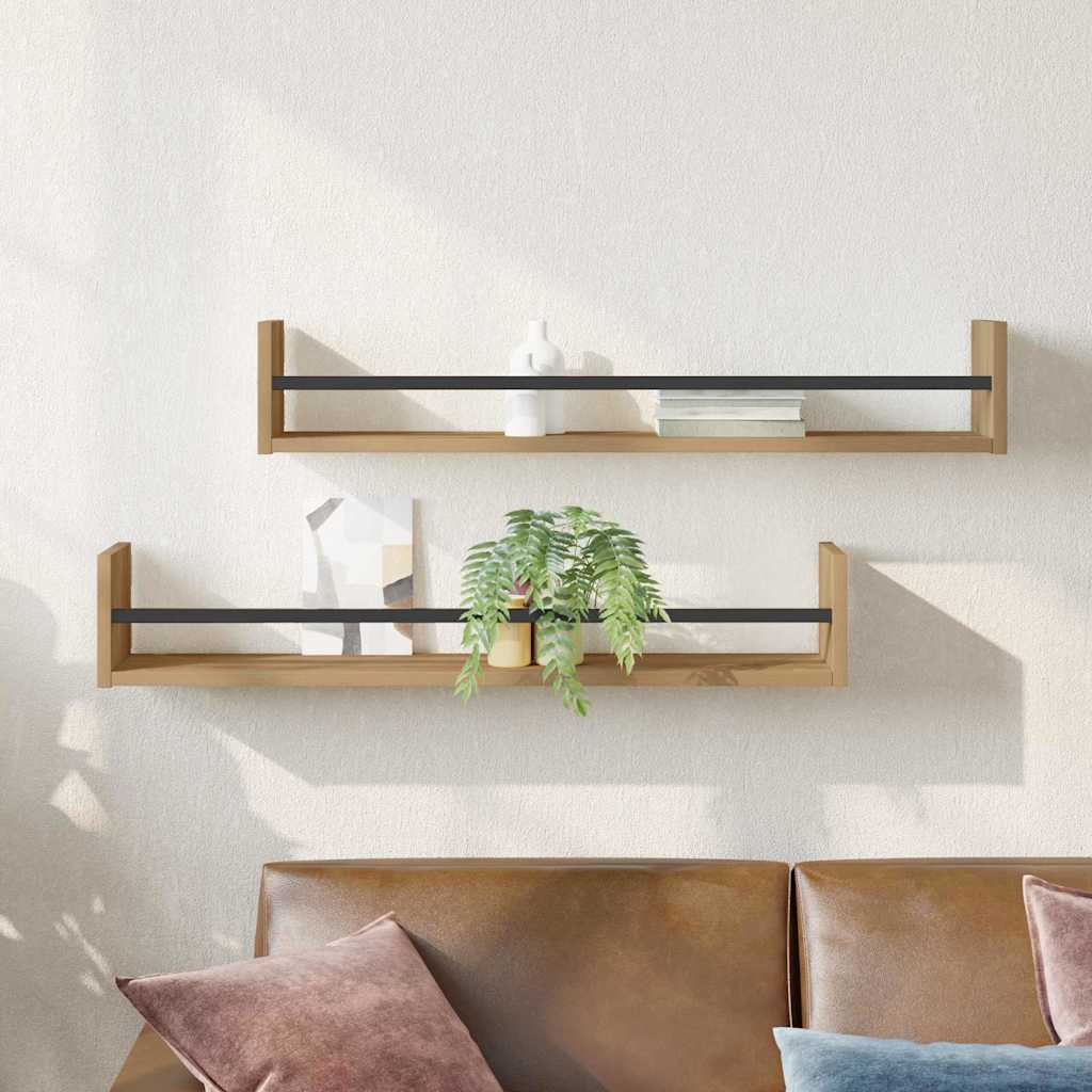 Ράφι Τοίχου Επιτοίχιο 2 pcs Artisan Oak 80 x 16 x 14 cm