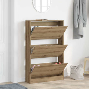 Ντουλάπα Παπουτσιών με ράφι Artisan Oak 80 x 21 x 125,5 cm - Pakobazaar