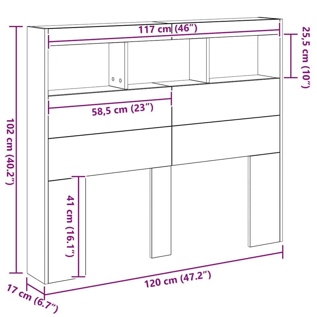 Κεφαλάρι Μαύρη Οξυά 120 x 17 x 102 cm Επεξεργασμένο ξύλο - Pakobazaar