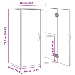 Γραφείο Ντουλάπι Μαύρη Δρυς 70 x 32 x 77.5 εκ