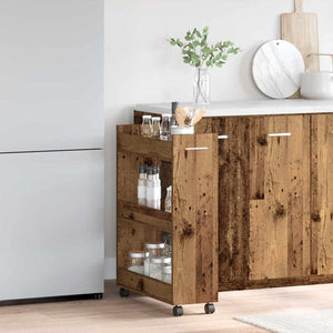 Ντουλαπιού με τροχούς Παλιό ξύλο 60 x 22 x 79 εκ - Pakobazaar