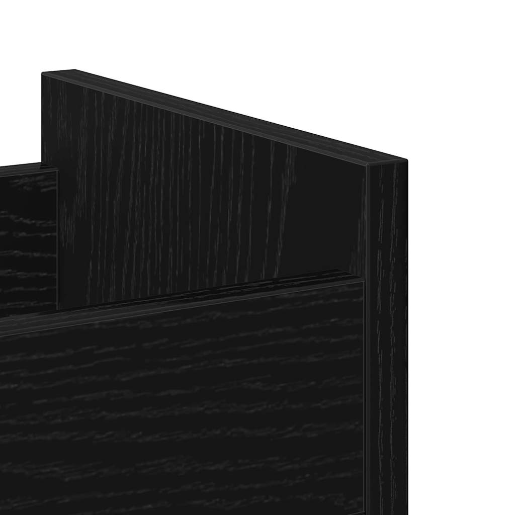 Ντουλαπιού με τροχούς Μαύρη Οξυά 60 x 22 x 79 εκ