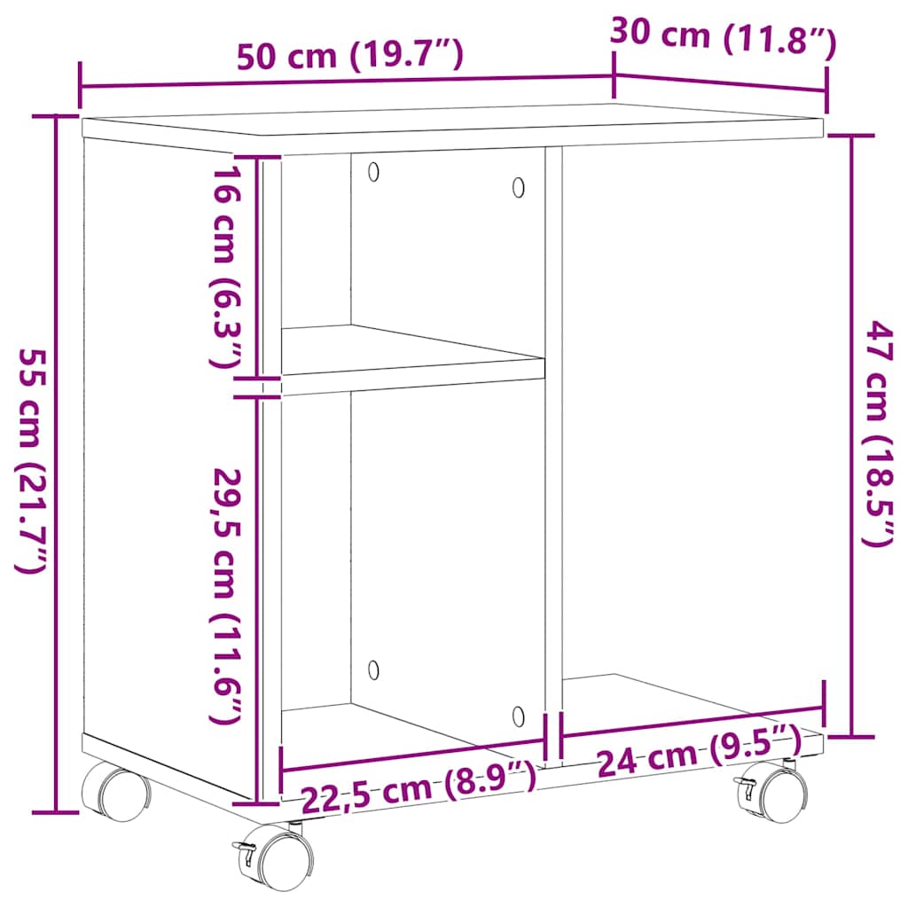 Κοντρόλ Τραπέζι Παλαιό ξύλο 50 x 30 x 55 εκ. Επεξεργασμένο ξύλο - Pakobazaar