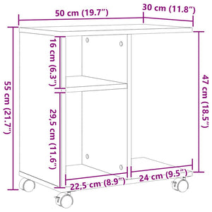 Κοντρόλ Τραπέζι artisan δρυς 50 x 30 x 55 εκ.