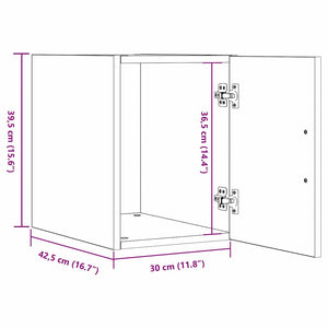Τοίχου Ντουλάπα Παλιό ξύλο 30 x 42.5 x 39.5 εκ