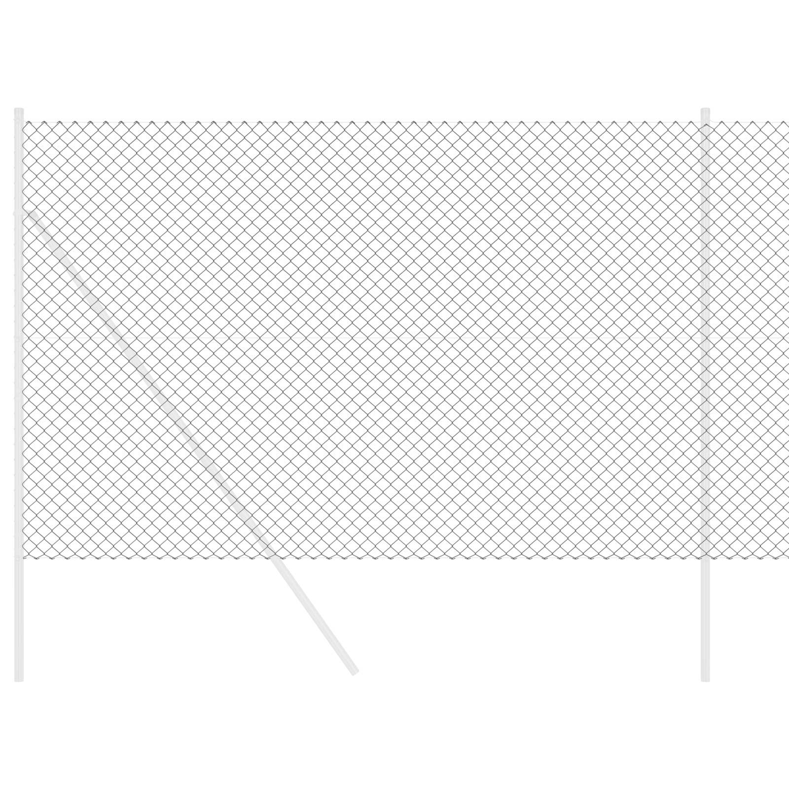 Φράχτης αλυσίδας Γκρι 10 x 1,6 m Ατσάλι - Pakobazaar