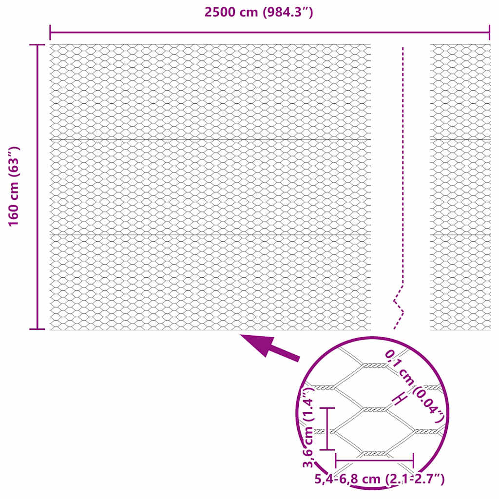 Φράχτης Εξαγώνου Πράσινο 1,6 x 25 m PVC - Pakobazaar
