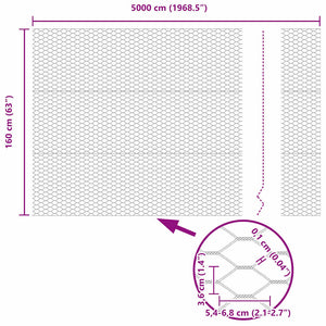 Φράχτης Εξαγώνου Πράσινο 1,6 x 50 m PVC - Pakobazaar