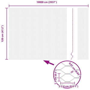 Φράχτης Εξαγώνου 1,2 x 100 m PVC Πράσινο