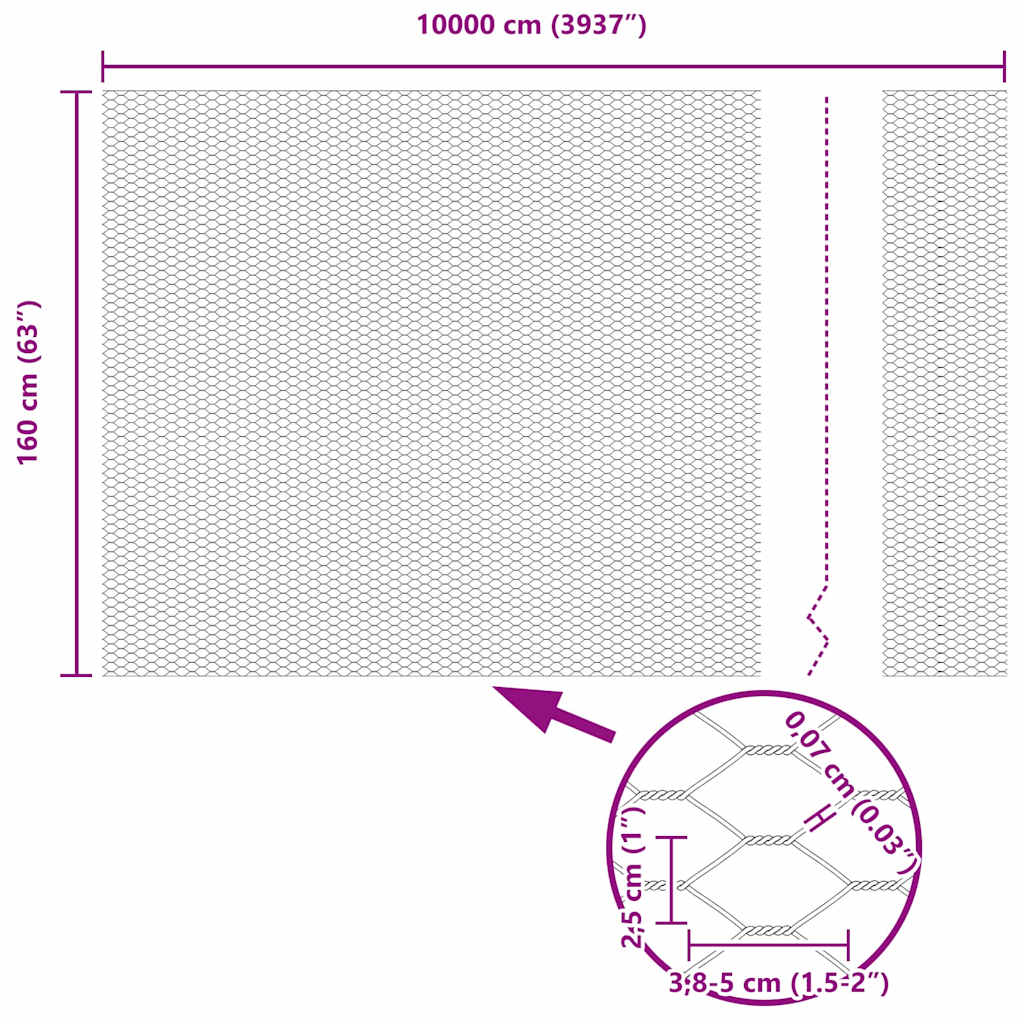 Φράχτης Εξαγώνου Πράσινο 1,6 x 100 m PVC