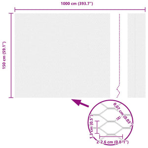 Φράχτης Εξαγώνου Γκρι 1,5 x 10 m PVC - Pakobazaar