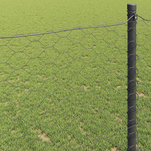 Φράχτης Εξαγώνου 1,5 x 10 m PVC Γκρι