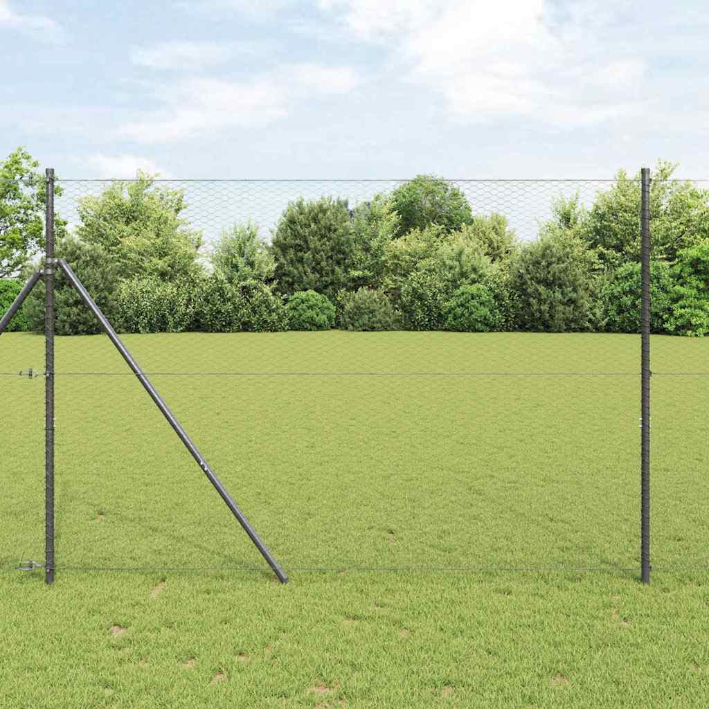Φράχτης Εξαγώνου Γκρι 1,6 x 10 m PVC