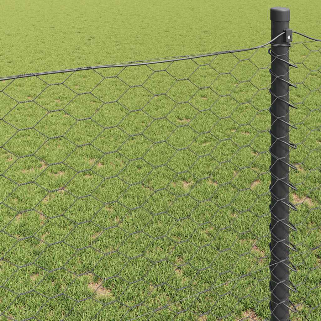 Φράχτης Εξαγώνου Γκρι 1,6 x 25 m PVC - Pakobazaar
