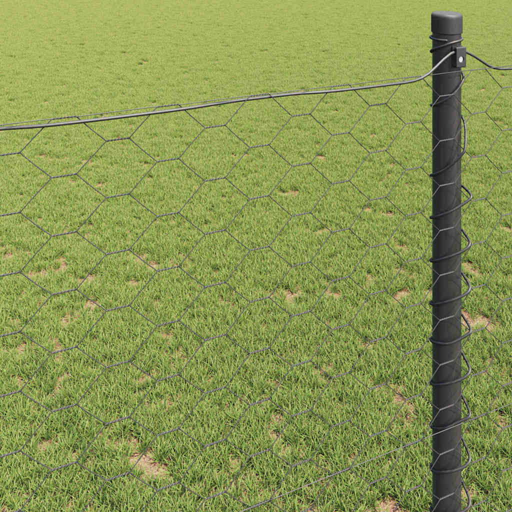 Φράχτης Εξαγώνου Γκρι 1,5 x 50 m PVC