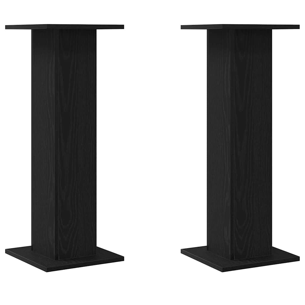 Βάση φυτών 2 pcs Μαύρη Οξυά 30 x 30 x 80 cm Επεξεργασμένο ξύλο