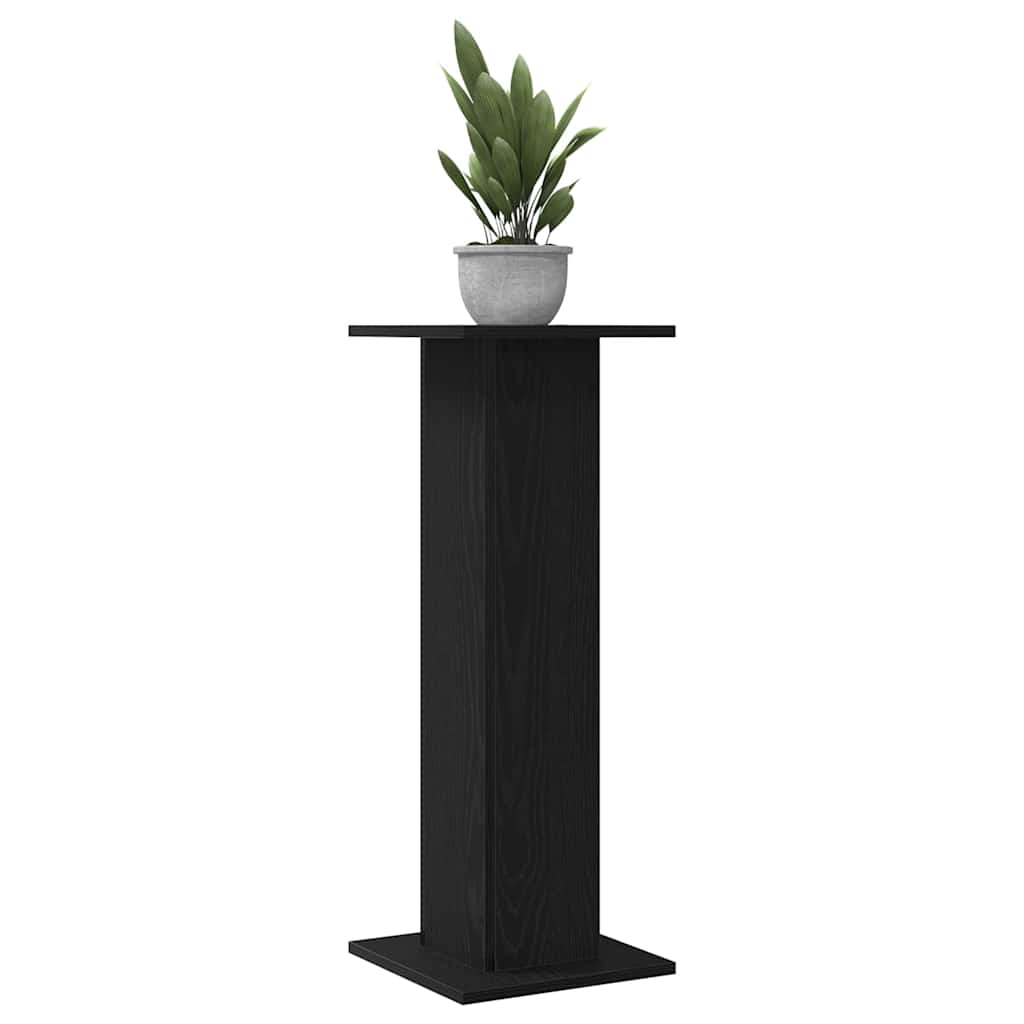 Βάση φυτών 2 pcs Μαύρη Οξυά 30 x 30 x 80 cm Επεξεργασμένο ξύλο