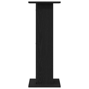 Βάση φυτών 2 τμχ. Μαύρη Οξυά 30 x 30 x 80 cm Επεξεργασμένο ξύλο