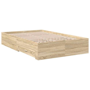 Σκελετός Κρεβατιού Καφέ 120 x 200 cm Επεξεργασμένο Ξύλο