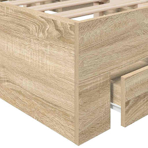 Σκελετός Κρεβατιού Καφέ 120 x 190 cm Επεξεργασμένο Ξύλο