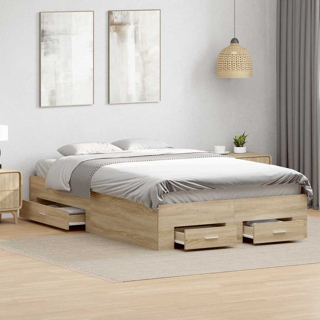 Σκελετός Κρεβατιού Καφέ 120 x 190 cm Επεξεργασμένο ξύλο