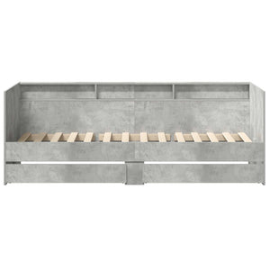 Κρεβάτι Ημέρας με συρτάρι Γκρι 90 x 200 cm Επεξεργασμένο Ξύλο
