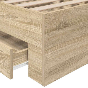 Σκελετός Κρεβατιού Καφέ 90 x 190 cm Επεξεργασμένο Ξύλο