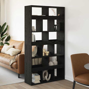 Βιβλιοθήκη 15 επίπεδα 100 x 33 x 187,5 εκ. Μαύρη Οξυά