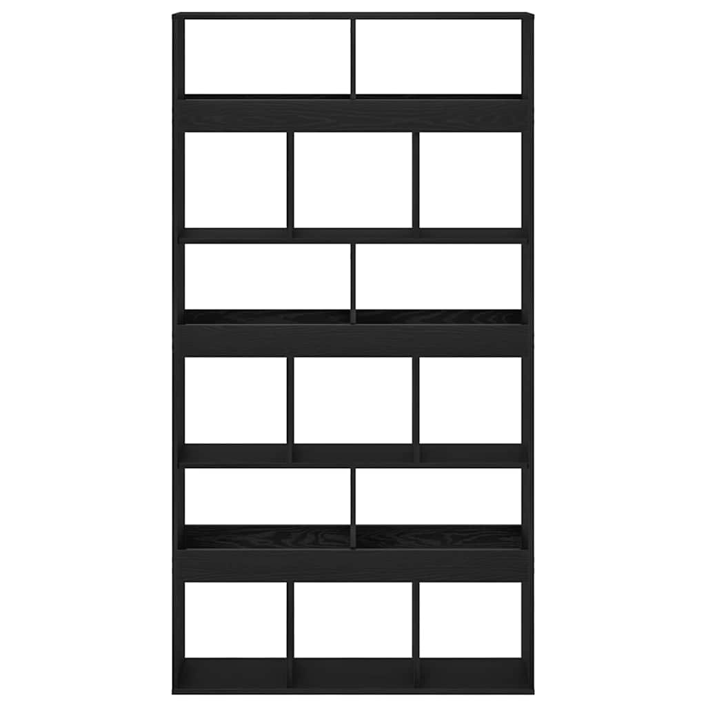 Βιβλιοθήκη 2 pcs Μαύρη Οξυά 100 x 33 x 187,5 εκ.