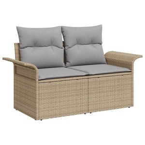Σετ Καναπέ Κήπου 9 τμχ. Μπεζ συνθετικό ρατάν