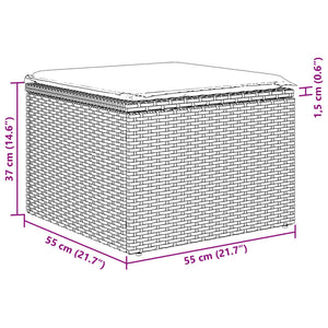 Σετ Καναπέ Κήπου με μαξιλάρι 4 pcs Καφέ συνθετικό ρατάν - Pakobazaar