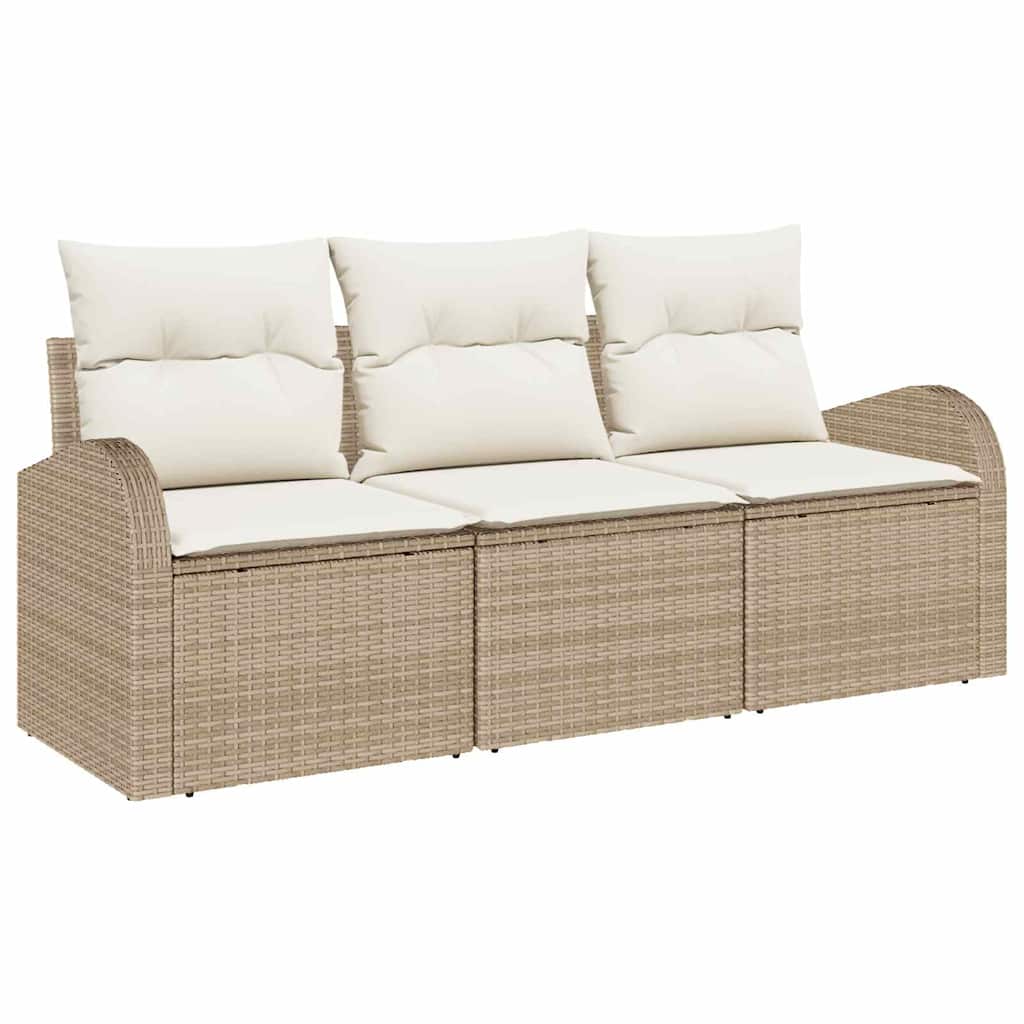 Σετ Καναπέ Κήπου Μπεζ συνθετικό ρατάν - Pakobazaar
