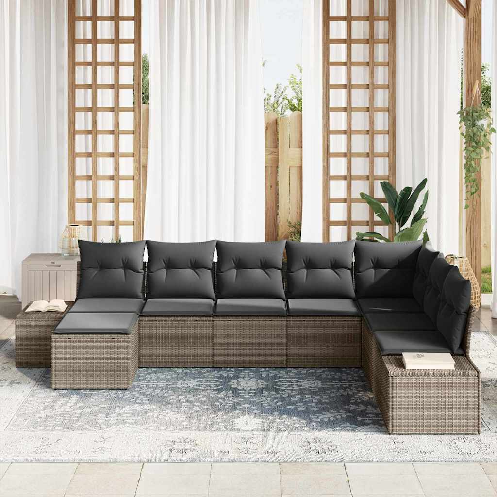 Σετ Καναπέ Κήπου με μαξιλάρι 8 pcs συνθετικό ρατάν