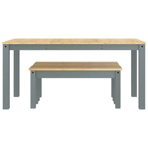 Σετ Τραπεζαρίας 3 Τεμαχίων PANAMA από Μασίφ Ξύλο Πεύκου Γκρι