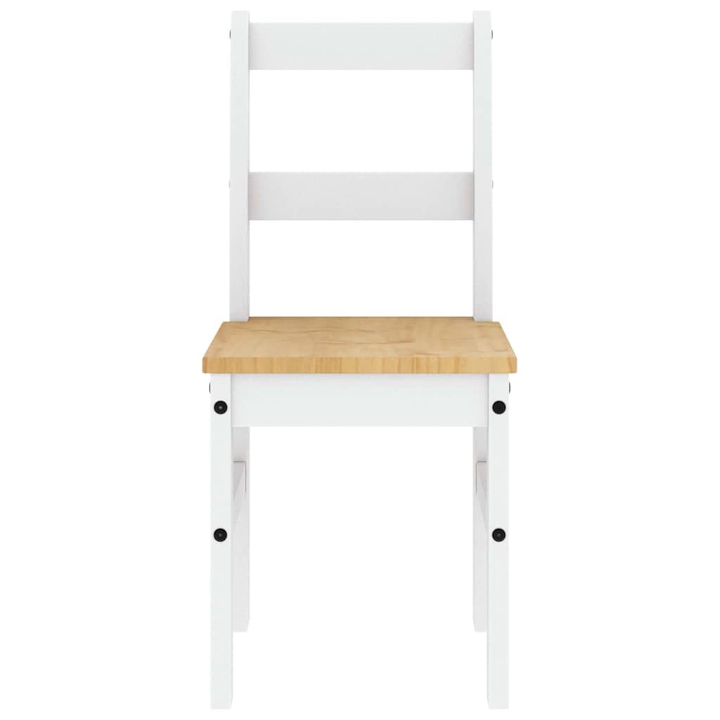 Σετ Τραπεζαρίας 7 Τεμαχίων Panama από Μασίφ Ξύλο Πεύκου Λευκό - Pakobazaar