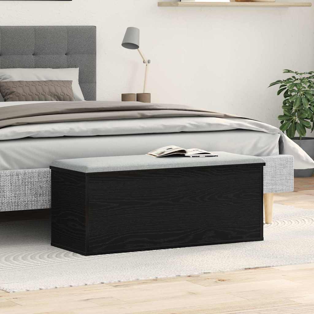 Κουτί αποθήκευσης Μαύρη Οξυά 90 x 35 x 35 cm Επεξεργασμένο ξύλο - Pakobazaar