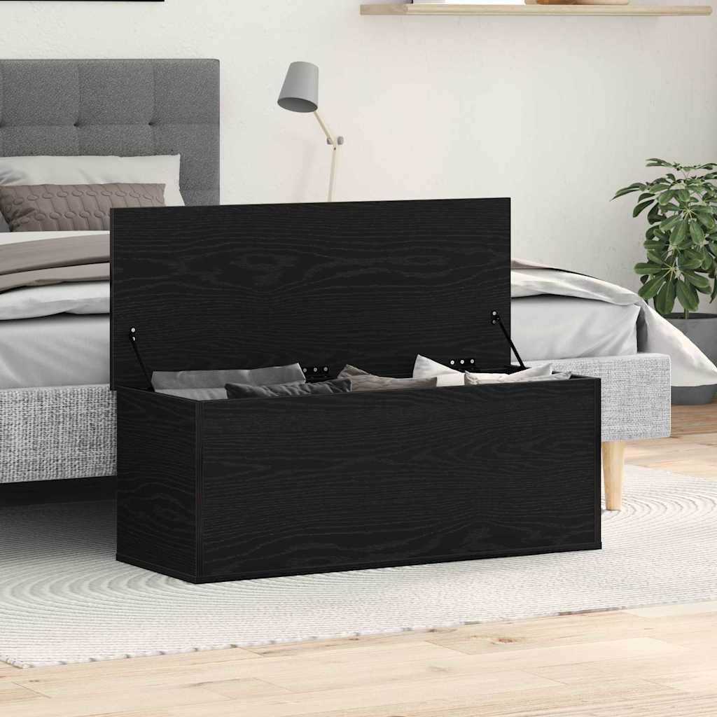 Κουτί αποθήκευσης Μαύρη Οξυά 90 x 35 x 35 cm Επεξεργασμένο ξύλο - Pakobazaar