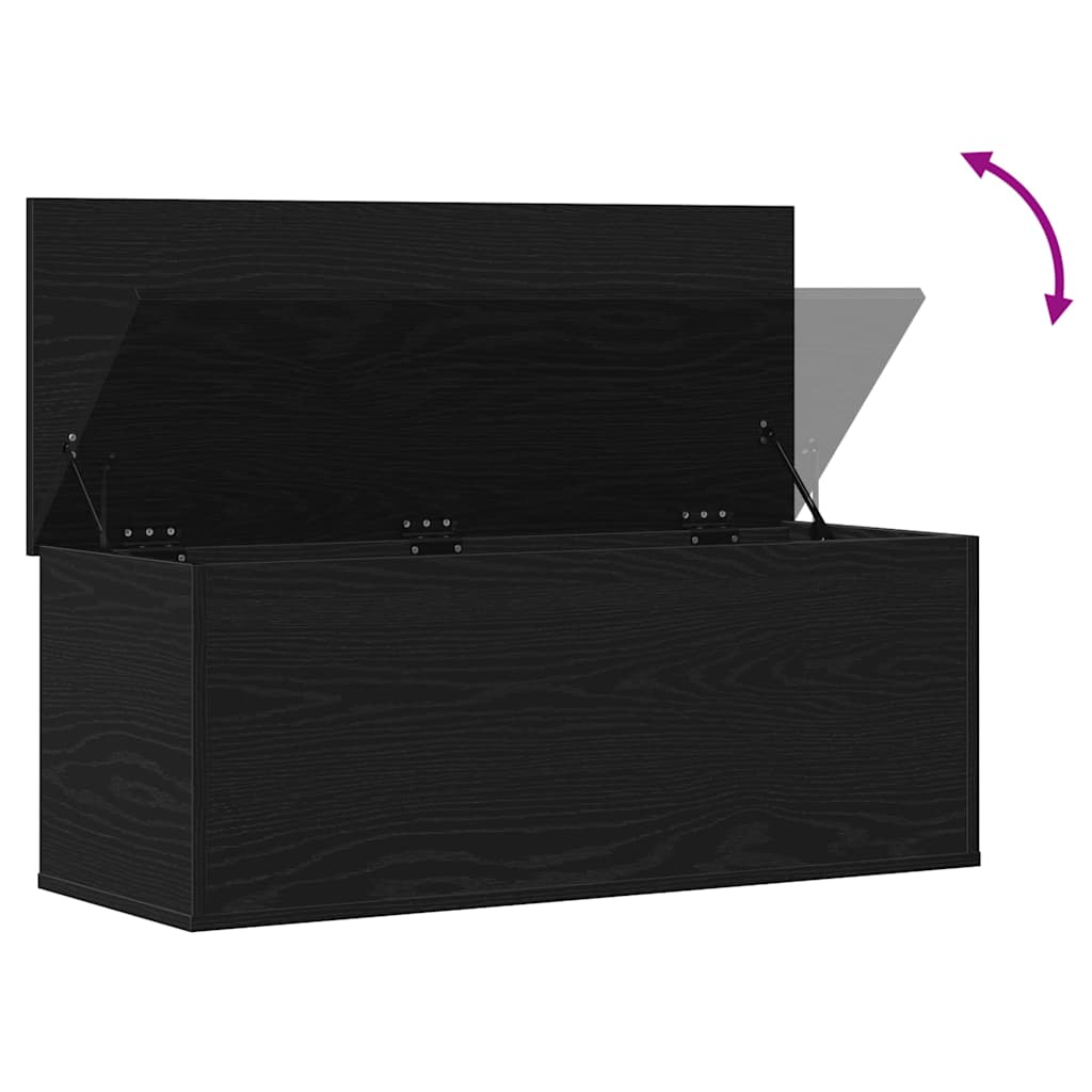 Κουτί αποθήκευσης Μαύρη Οξυά 90 x 35 x 35 cm Επεξεργασμένο ξύλο - Pakobazaar