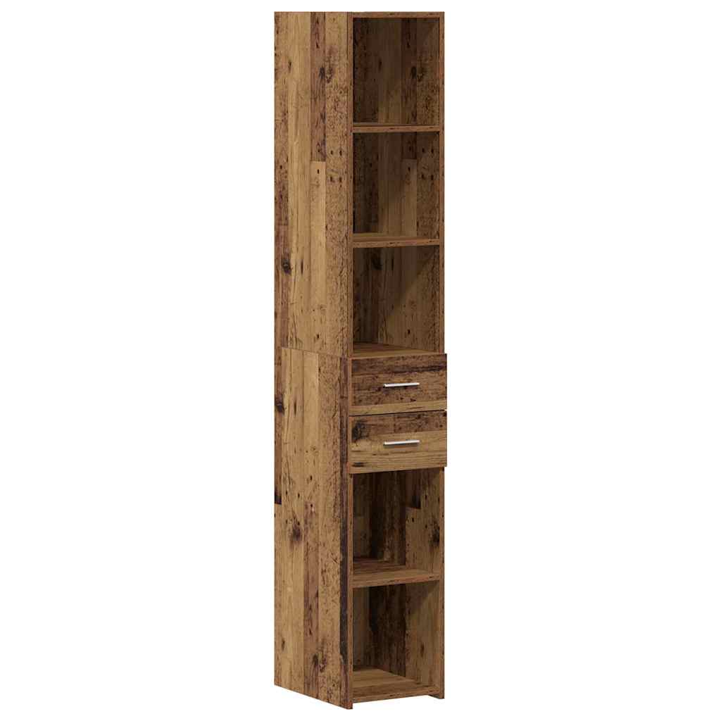 Βιβλιοθήκη με συρτάρι Παλιό ξύλο 30 x 42.4 x 185.2 εκ. - Pakobazaar