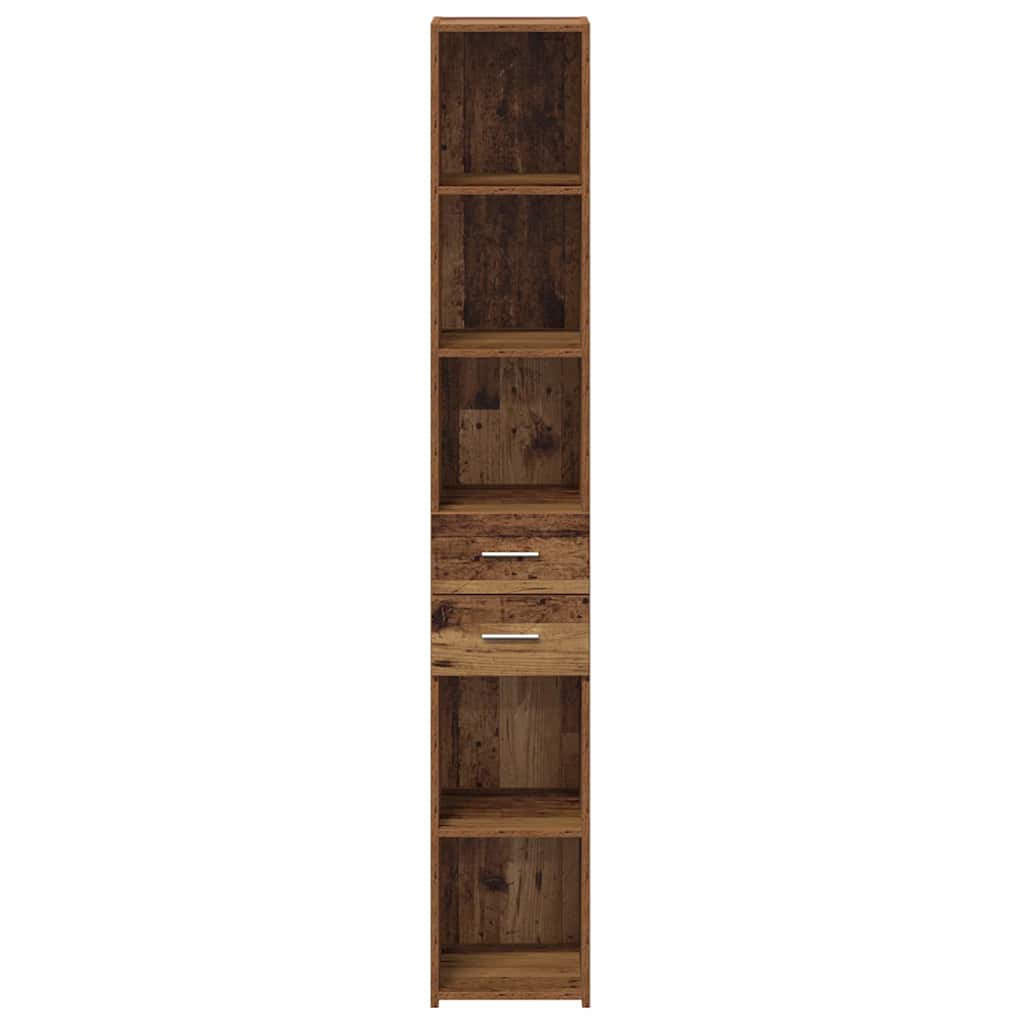 Βιβλιοθήκη με συρτάρι Παλιό ξύλο 30 x 42.4 x 185.2 εκ. - Pakobazaar