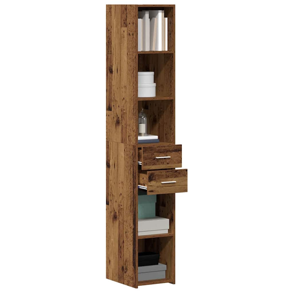 Βιβλιοθήκη με συρτάρι Παλιό ξύλο 30 x 42.4 x 185.2 εκ. - Pakobazaar