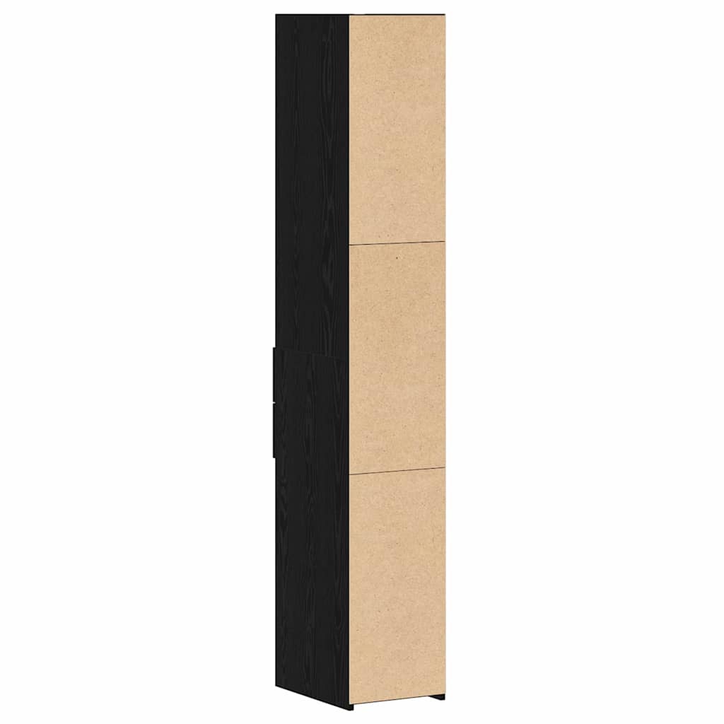 Βιβλιοθήκη με συρτάρι Μαύρη Οξυά 30 x 42.4 x 185.2 εκ. - Pakobazaar