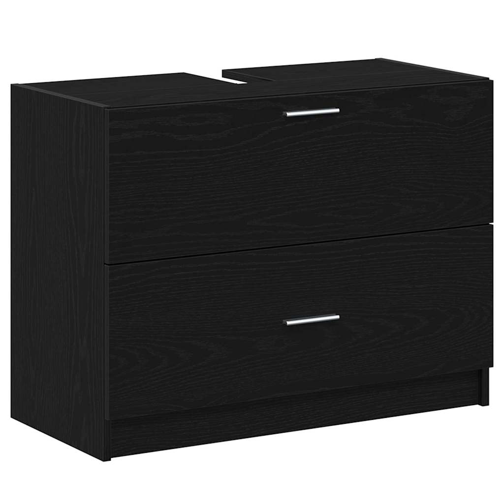 Ντουλάπι Μπάνιου Μαύρη Οξυά 78 x 37 x 59 cm Επεξεργασμένο ξύλο - Pakobazaar