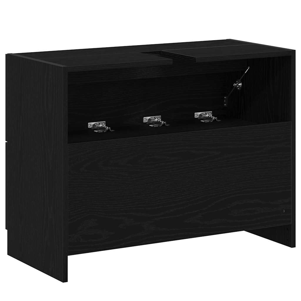 Ντουλάπι Μπάνιου Μαύρη Οξυά 78 x 37 x 59 cm Επεξεργασμένο ξύλο - Pakobazaar