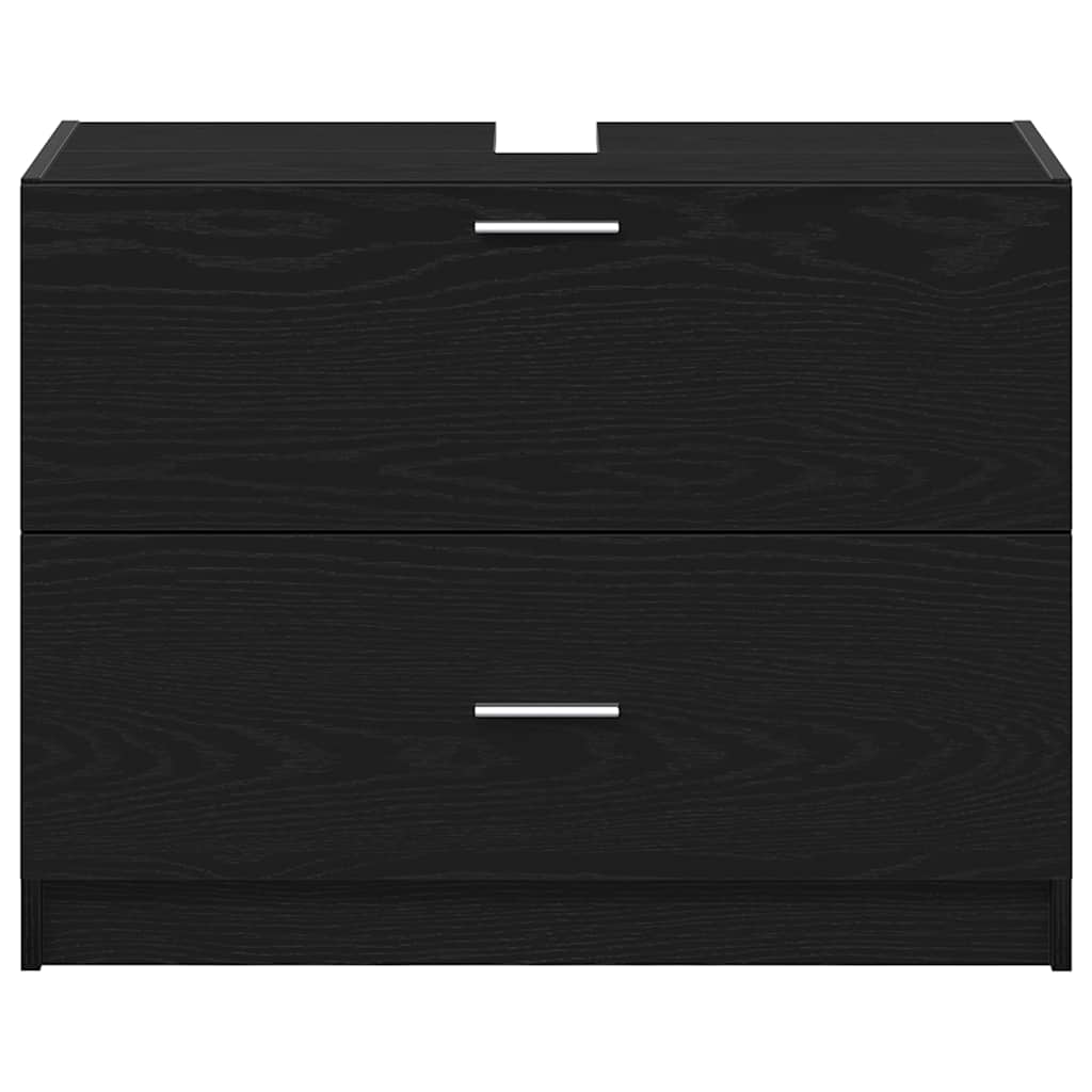 Ντουλάπι Μπάνιου Μαύρη Οξυά 78 x 37 x 59 cm Επεξεργασμένο ξύλο - Pakobazaar